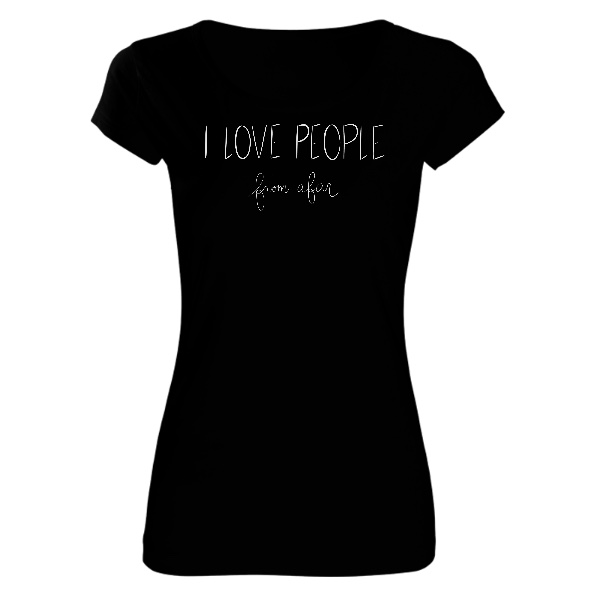 Tričko s potiskem Miluju lidi / I Love People - dámské