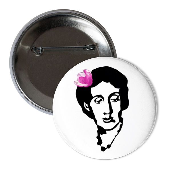 Odznáček  s potiskem Virginia Woolf 